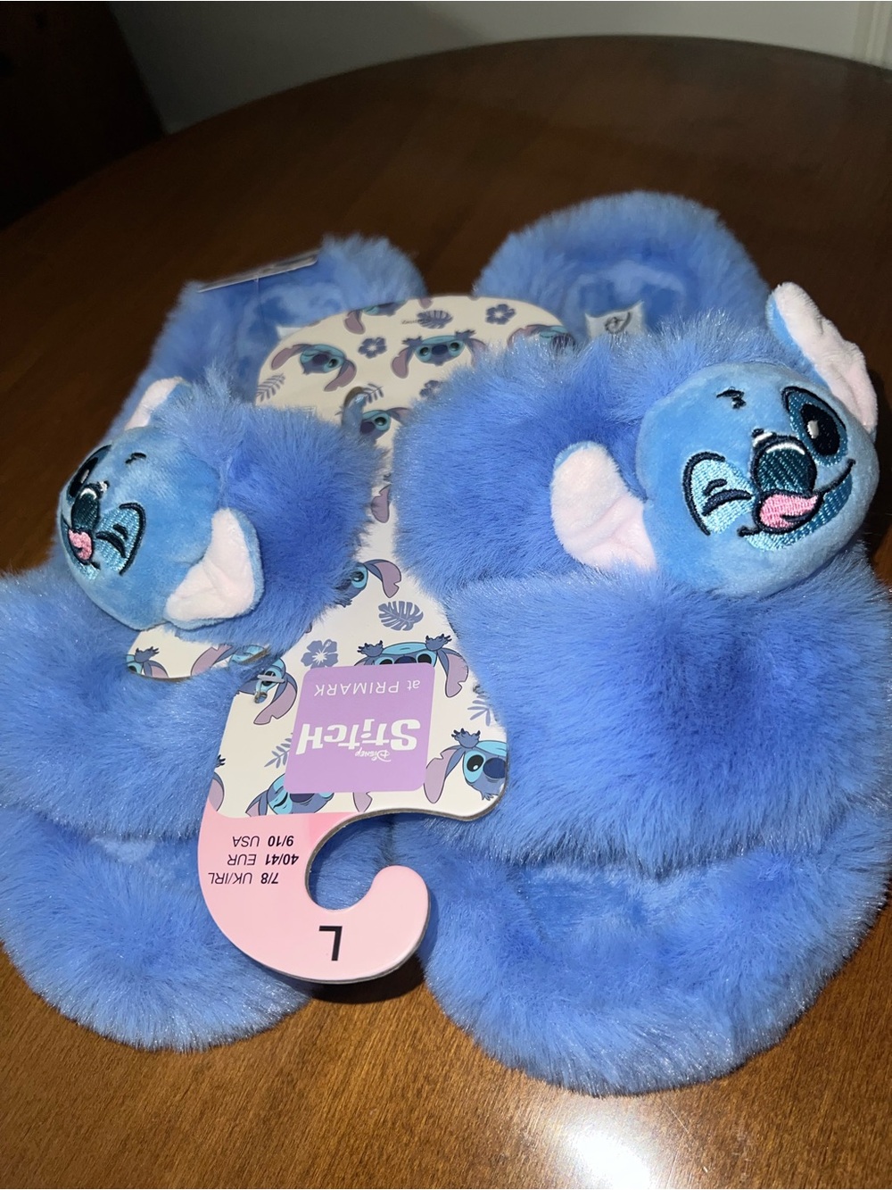 Disney Stitch Plush Adult Slippers - L (9-10) NWT